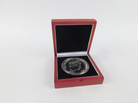 A silver proof £10 coin commemorating the marriage of Prince William & Catherine Middleton 2011