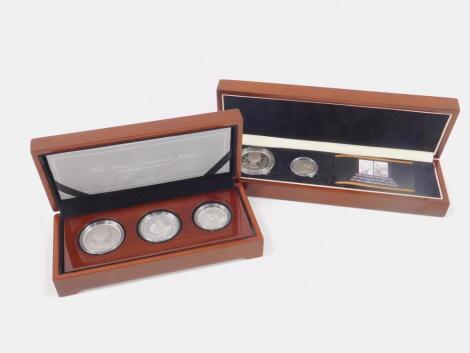 A Queen's Diamond Jubilee 2012 Royal Silver three coin set