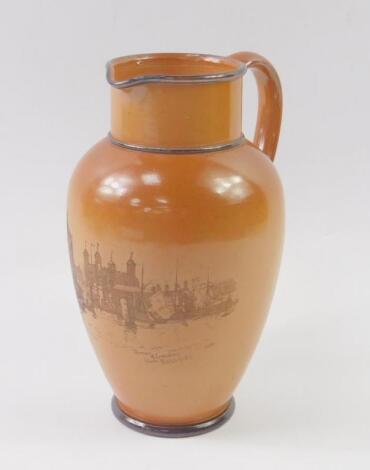 A Doulton Lambeth late 19thC stoneware jug