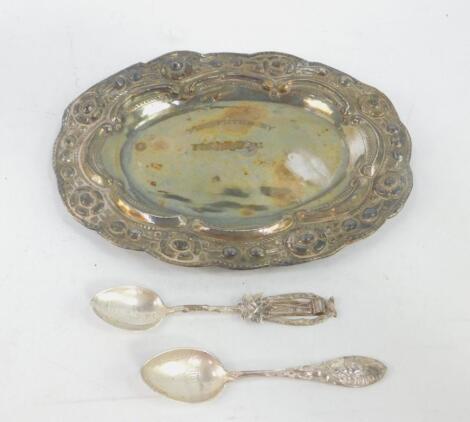 A Continental oval salver