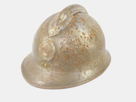 A French WWI Adrian helmet.