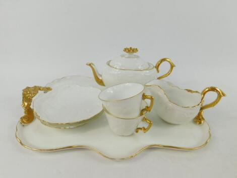 A Limoges porcelain early 20thC tete-a-tete