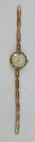 An Everite mid 20thC lady's 9ct gold cased wristwatch