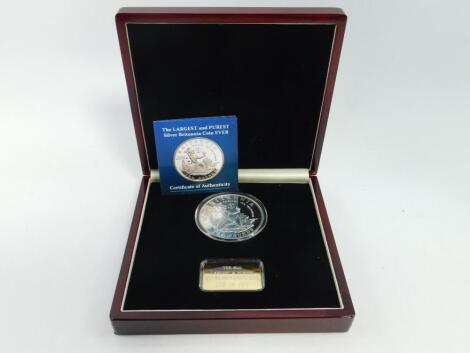 A Britannia silver proof £10 coin 2018