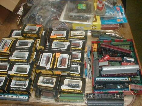 A large quantity of "N" gauge railway items including King George VI loco and tender