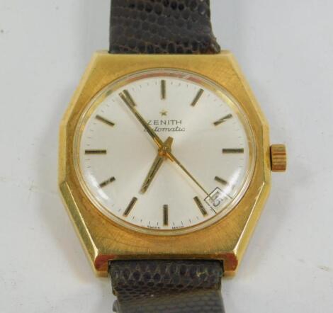 A Zenith 18ct gold cased automatic gentleman's wristwatch