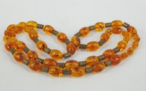 A String of amber beads