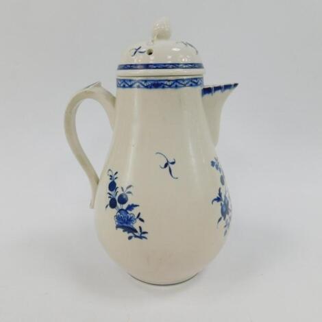 A late 18thC pearlware jug and cover