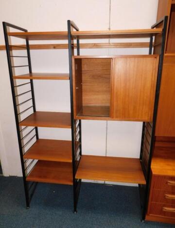 A Staples Ladderax teak unit