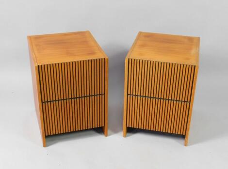 A pair of 1970's teak hi fi speakers