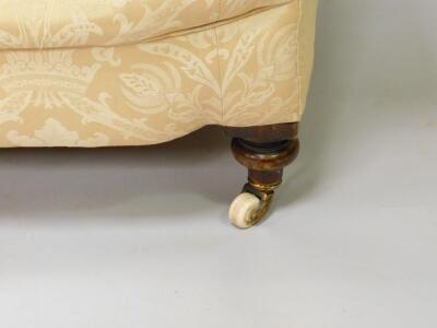 A Victorian oak Chesterfield two seater sofa - 2