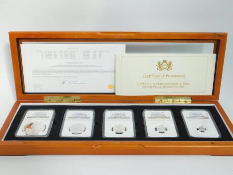 A United Kingdom 2015 First Strike silver proof Britannia set