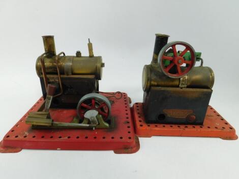 Two Mamod steam engines.