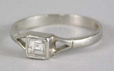 A platinum diamond set dress ring