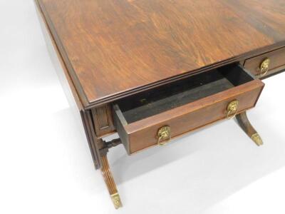 An early 19thC rosewood sofa table - 3