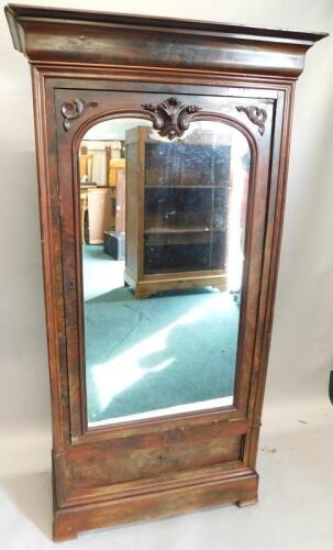 A 19thC French figured mahogany armoire