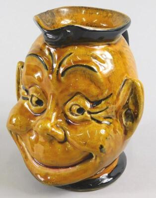 A late 19thC Continental Majolica monkey shaped jug