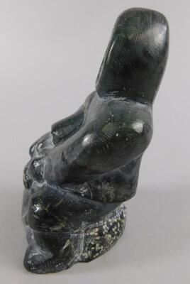 An Inuit carved stone figure of an Eskimo - 2