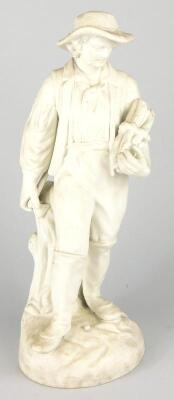 A 19thC Continental parian figure