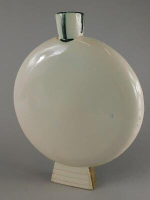 An unusual Troika style moon type flask - 2