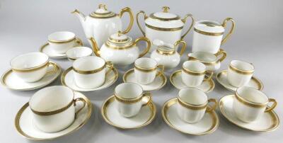 A Limoges porcelain part tea and coffee service