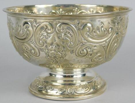 A George V silver sugar bowl