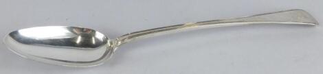 A George IV silver Old English thread single struck basting spoon