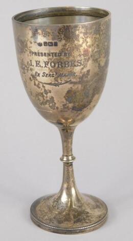 A small silver goblet