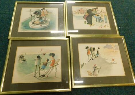 A set of four children's prints