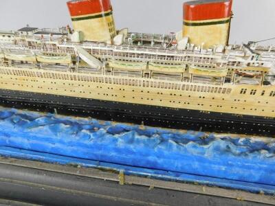 An elaborate scale model of a two funnelled cruise ship - 2