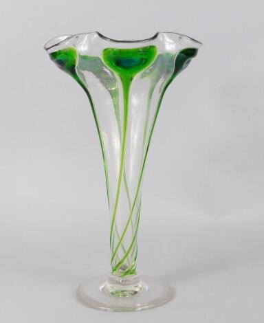 An early 20thC Art Nouveau style glass vase