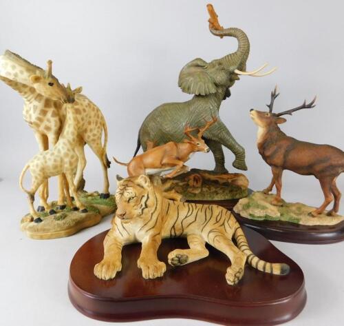 A collection of composition figurines