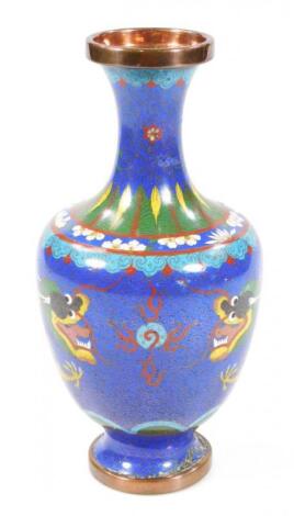 A 20thC cloisonne vase