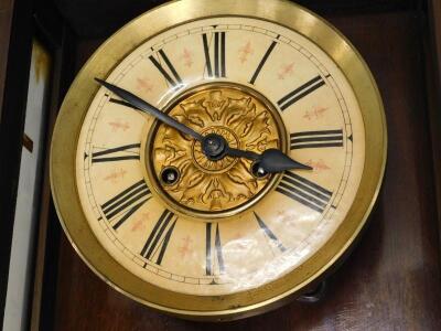 A late 19thC Vienna style wall clock - 2