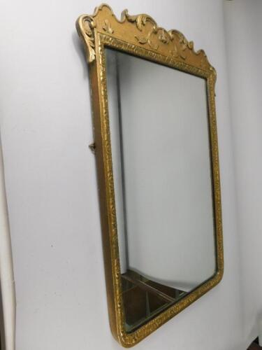 A giltwood wall mirror