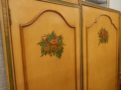 An early 20thC Continental triple wardrobe - 3