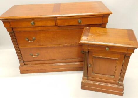 A French style cherrywood commode