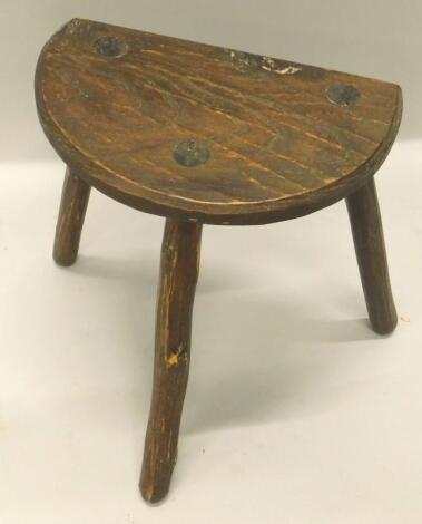 A 19thC country made stool