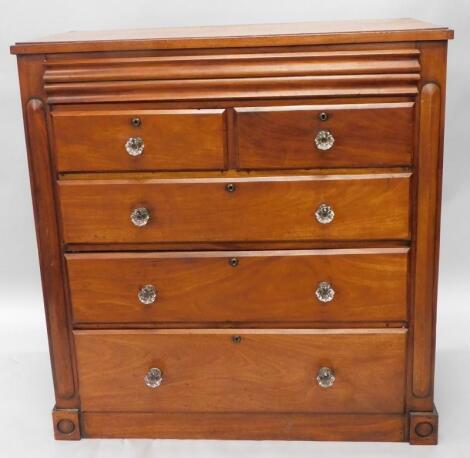 A Victorian mahogany chest of drawers