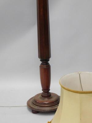 A part turned mahogany standard lamp - 2