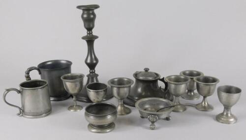 A collection of pewter