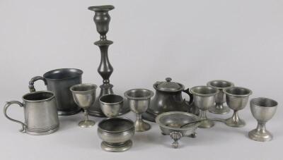 A collection of pewter