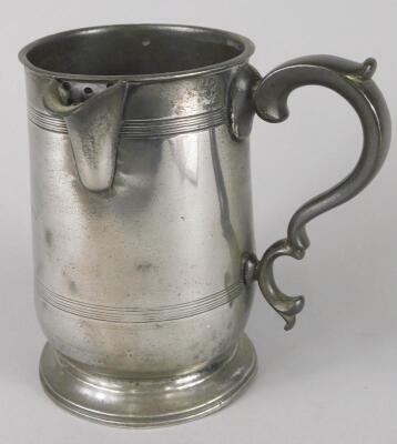 A pewter imperial pint measure