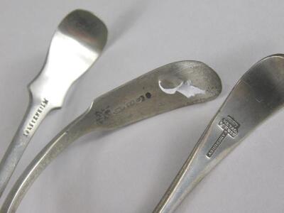 Three 19thC pewter ladles - 2