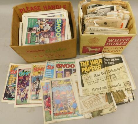 A quantity of 1970's Shoot magazines