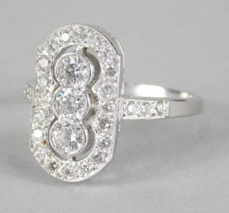 An Art Deco diamond dress ring