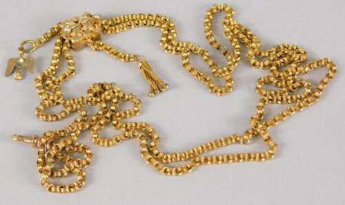 A gold plated watch chain