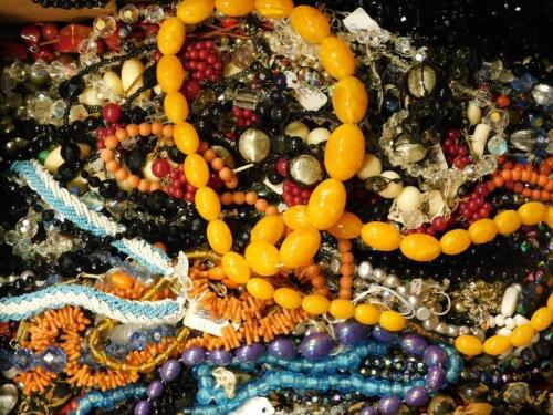 Various costume jewellery necklaces