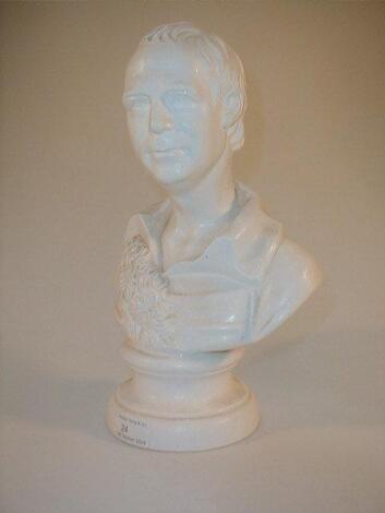 A Copeland and Garrett Felspar porcelain bust of Sir Walter Scott