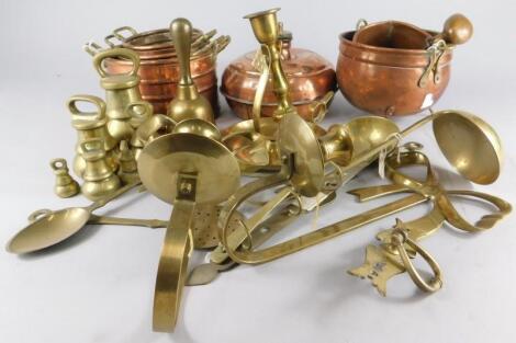 Various brass and copper ware